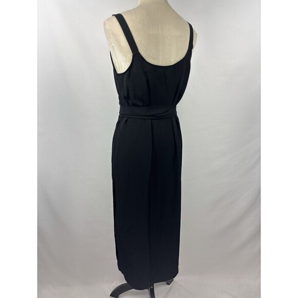 Everlane Japanese GoWeave Tank Wrap Dress Black 6 - Picture 5 of 12